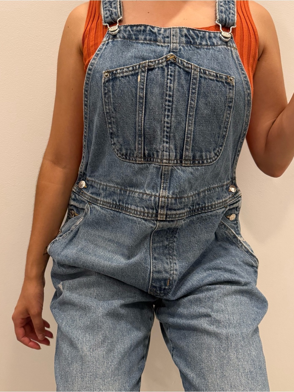 Old Navy Overalls -Classic Blue Denim Overalls for Women - Blue - Picture 2 of 7